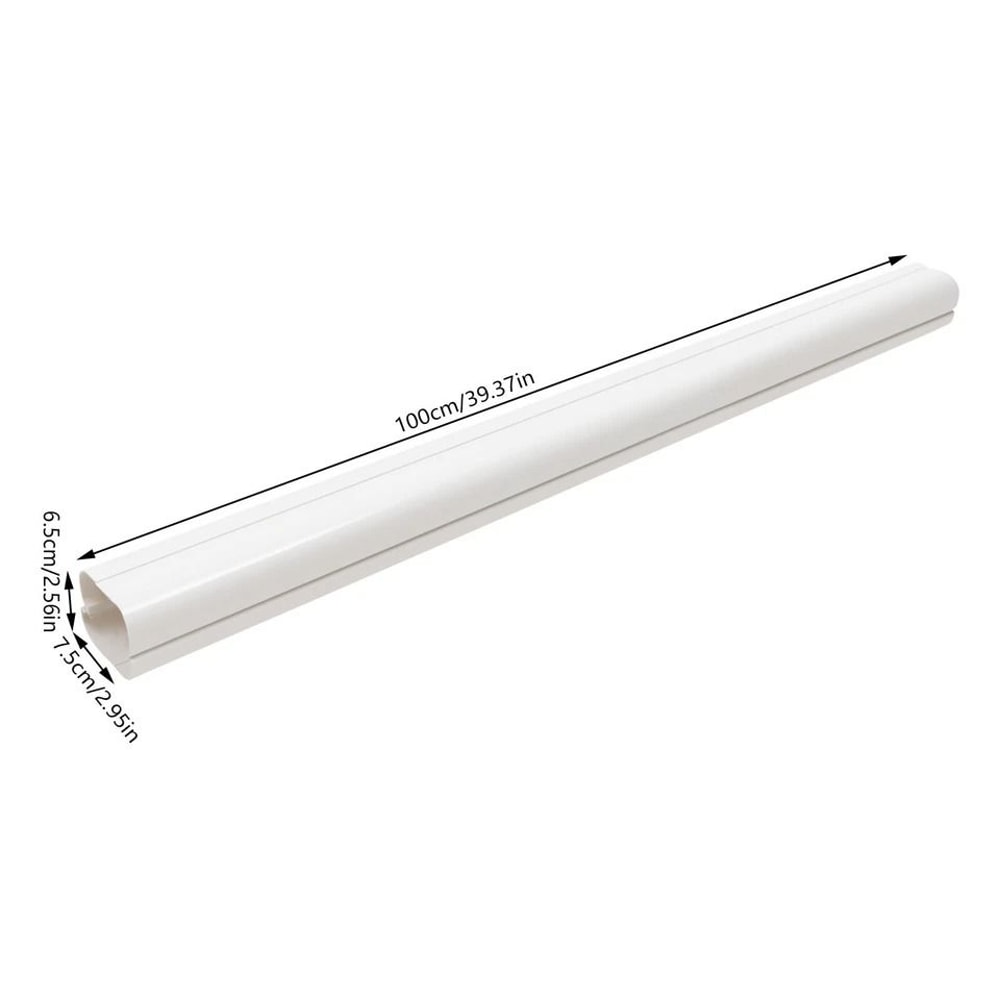 Durable White PVC Ductless AC Line Cover Kit Mini Split Line Concealer Protection 6