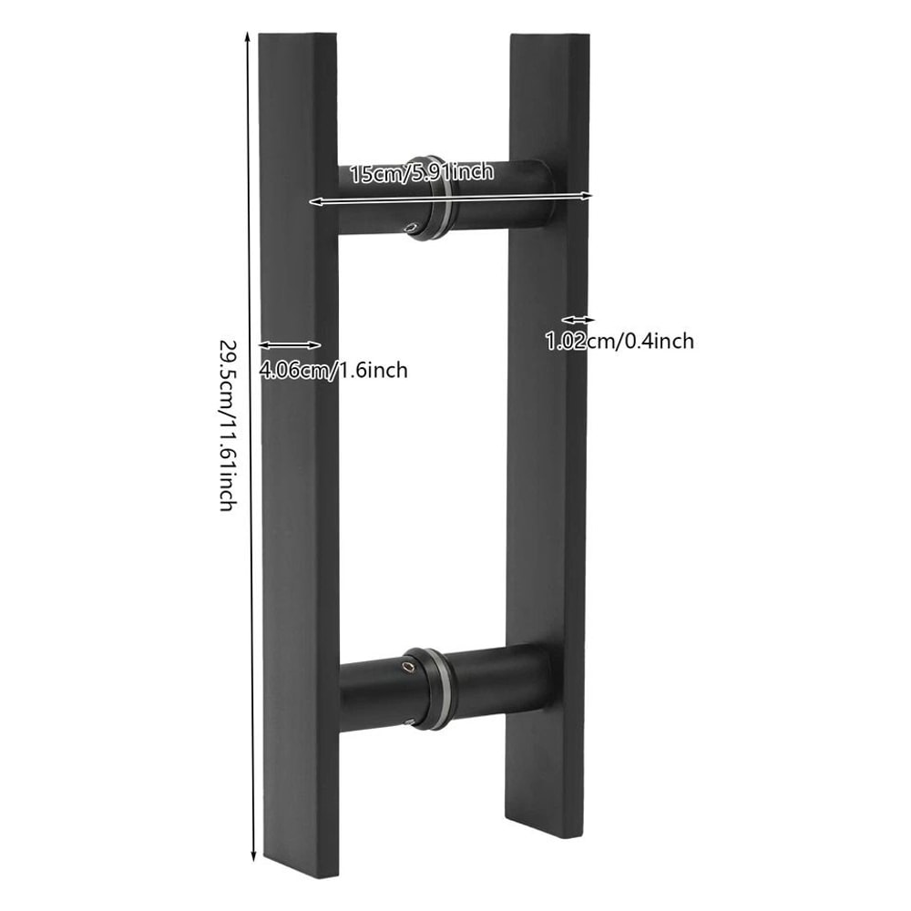 Premium Commercial Stainless Steel H Shape Door Handle Heavy Duty Double Sided Door Pull 2