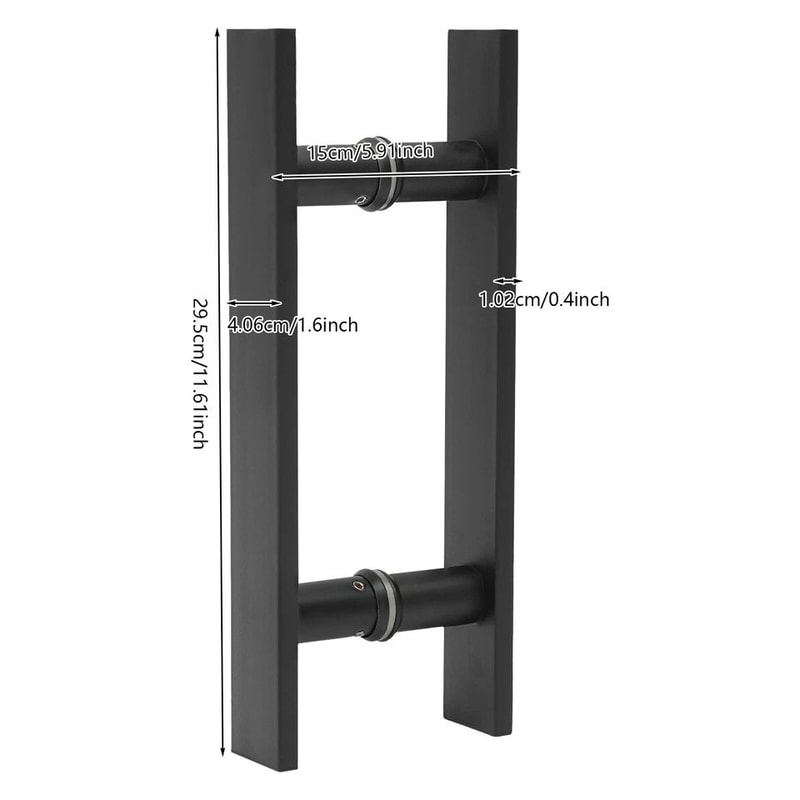 Premium Commercial Stainless Steel H Shape Door Handle Heavy Duty Double Sided Door Pull 2