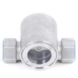 npt stainless steel water flow indicator with clear impeller