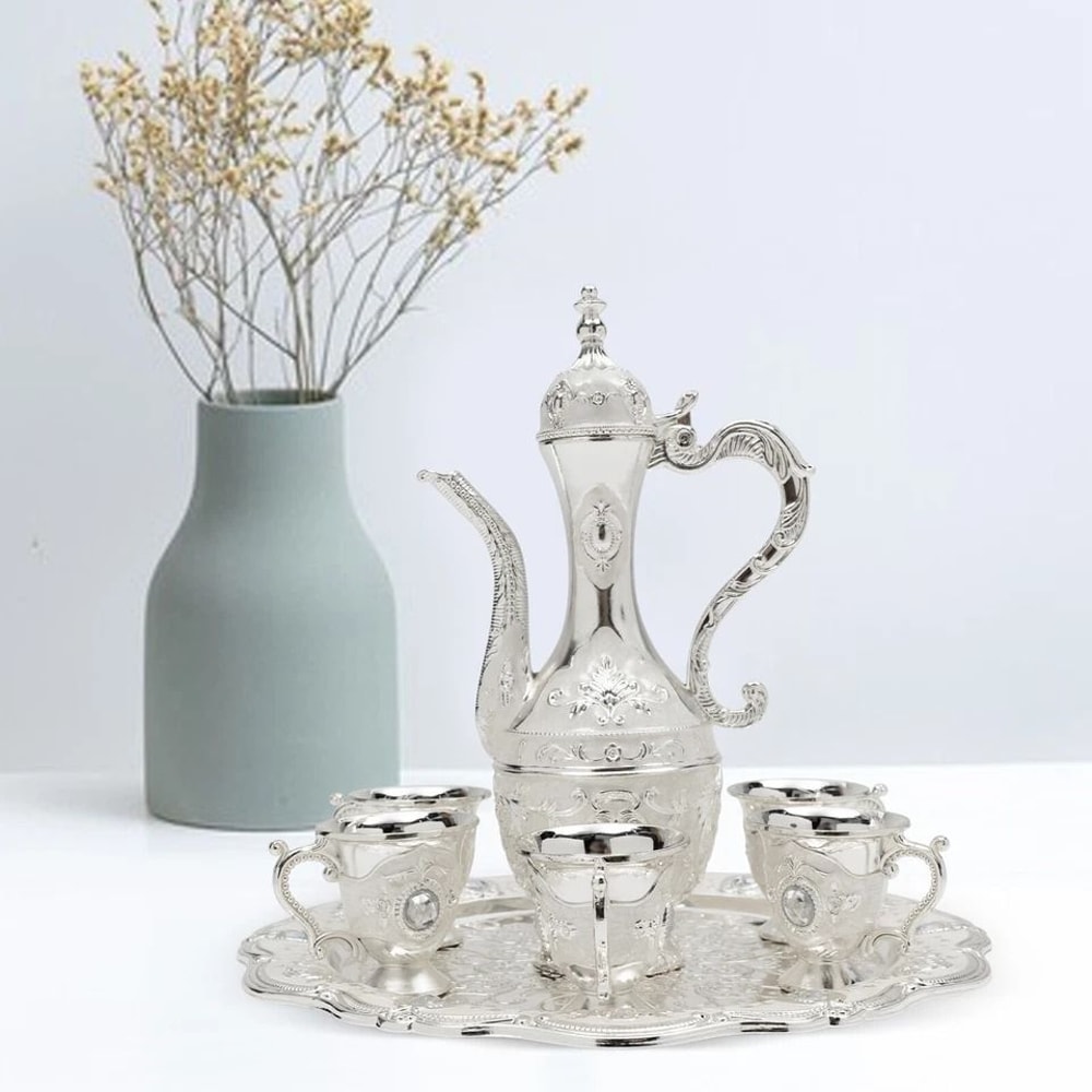 Vintage Tea Coffee Serving Set With Pot Cups Decorative Home Decor 1