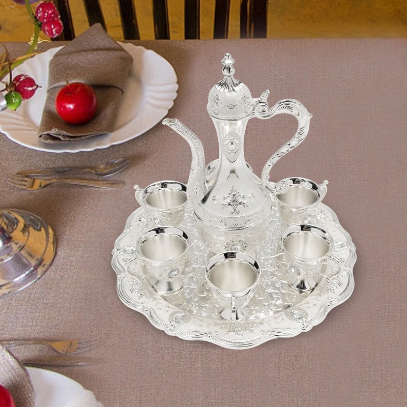 Vintage Tea Coffee Serving Set With Pot Cups Decorative Home Decor 0