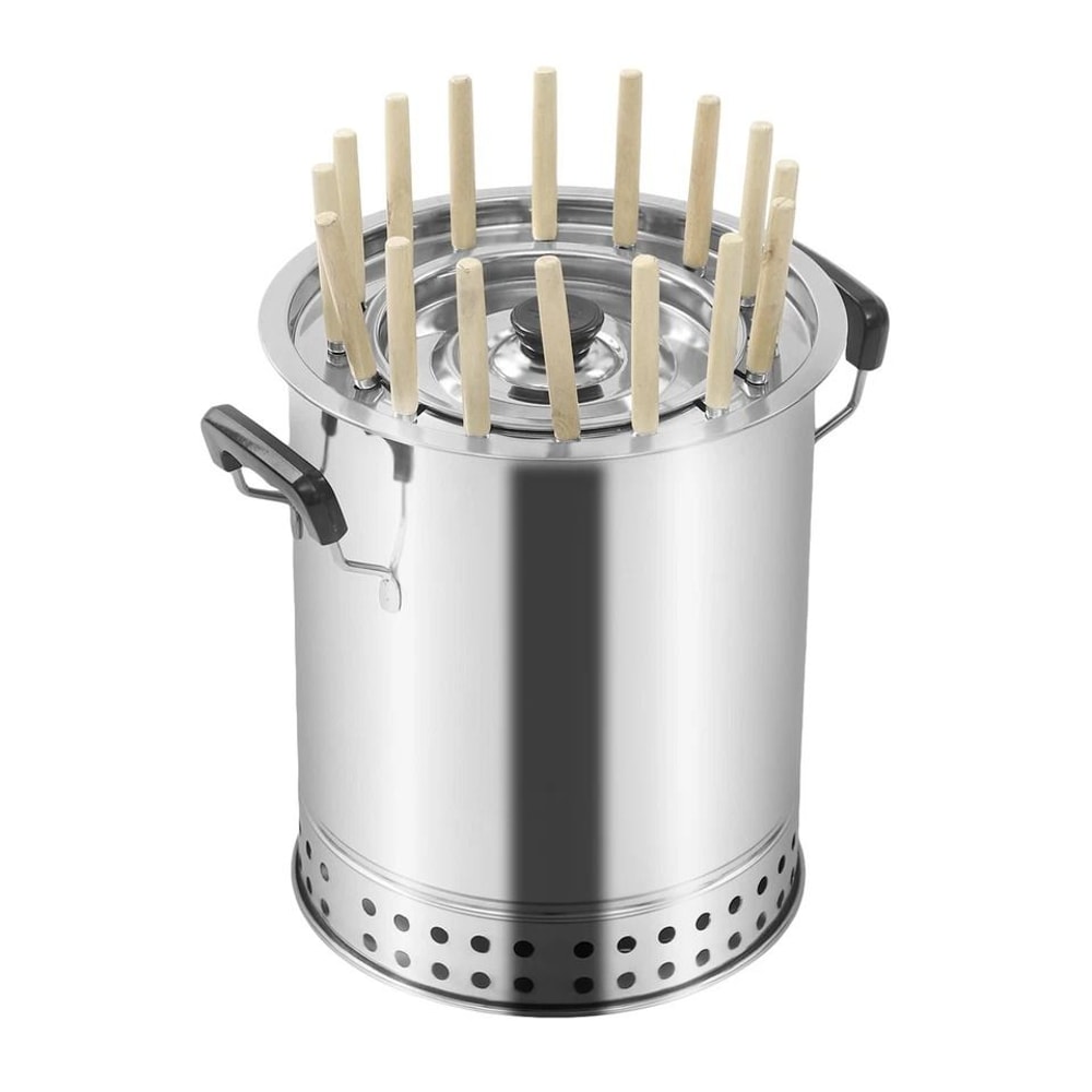 Premium Portable Charcoal Grill Set Stainless Steel Outdoor BBQ With Meat Cooker Rack 0