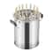 Premium Portable Charcoal Grill Set Stainless Steel Outdoor BBQ With Meat Cooker Rack 0
