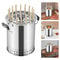 Premium Portable Charcoal Grill Set Stainless Steel Outdoor BBQ With Meat Cooker Rack 5