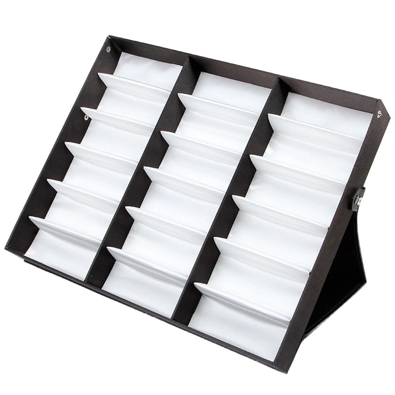 Premium Slot Sunglasses Organizer Eyeglasses Storage Box Glasses Display Case 0