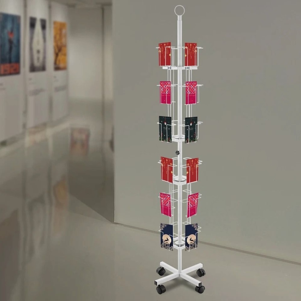 Rotating Greeting Card Display Stand Pocket Floor Rack Organizer 0