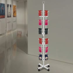 rotating greeting card display stand pocket floor rack organizer