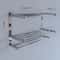 Stainless Steel Towel Rack Wall Mounted Bathroom Storage Shelf 3