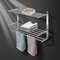 Stainless Steel Towel Rack Wall Mounted Bathroom Storage Shelf 4