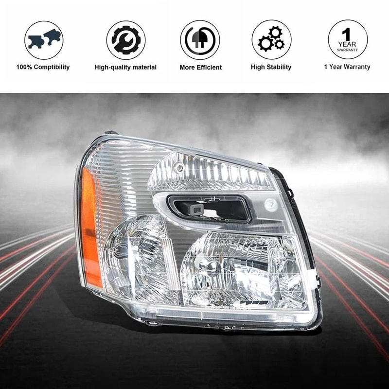Premium Front Headlight Replacement Pair For Chevy Equinox Direct Fit Projector Assemblies 5