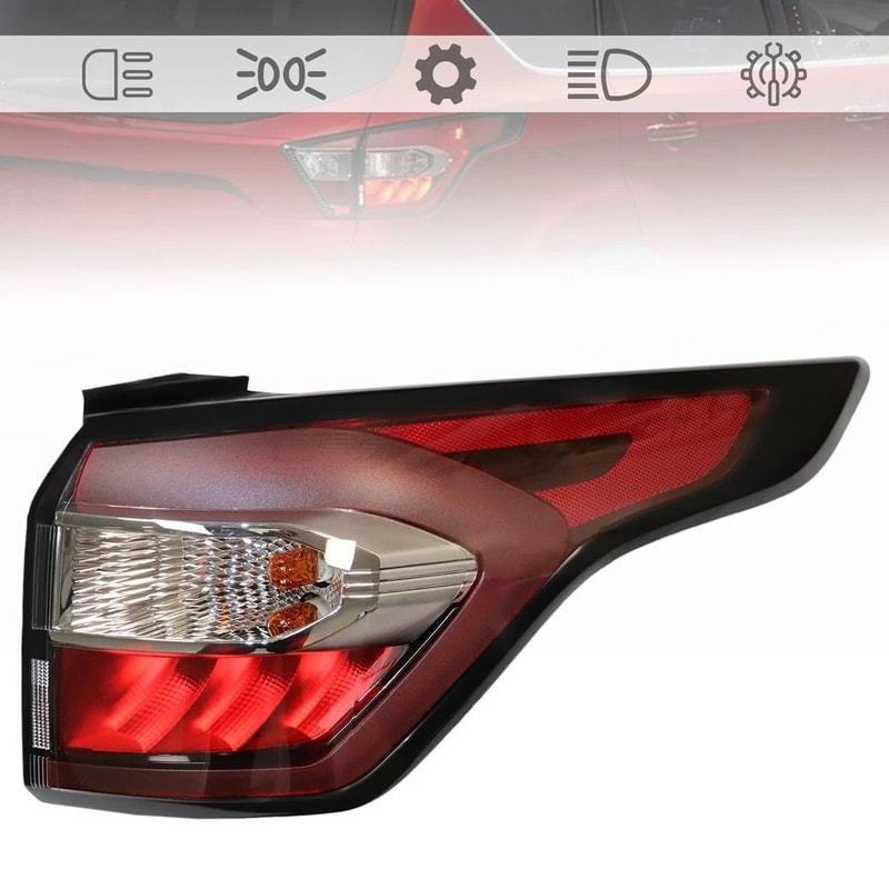 Ford Escape Right Outer Tail Light Assembly With Bulb 9