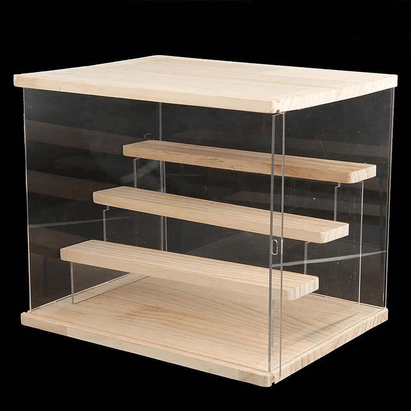 Clear Acrylic Display Case Countertop Dustproof Showcase Organizer Stand 2