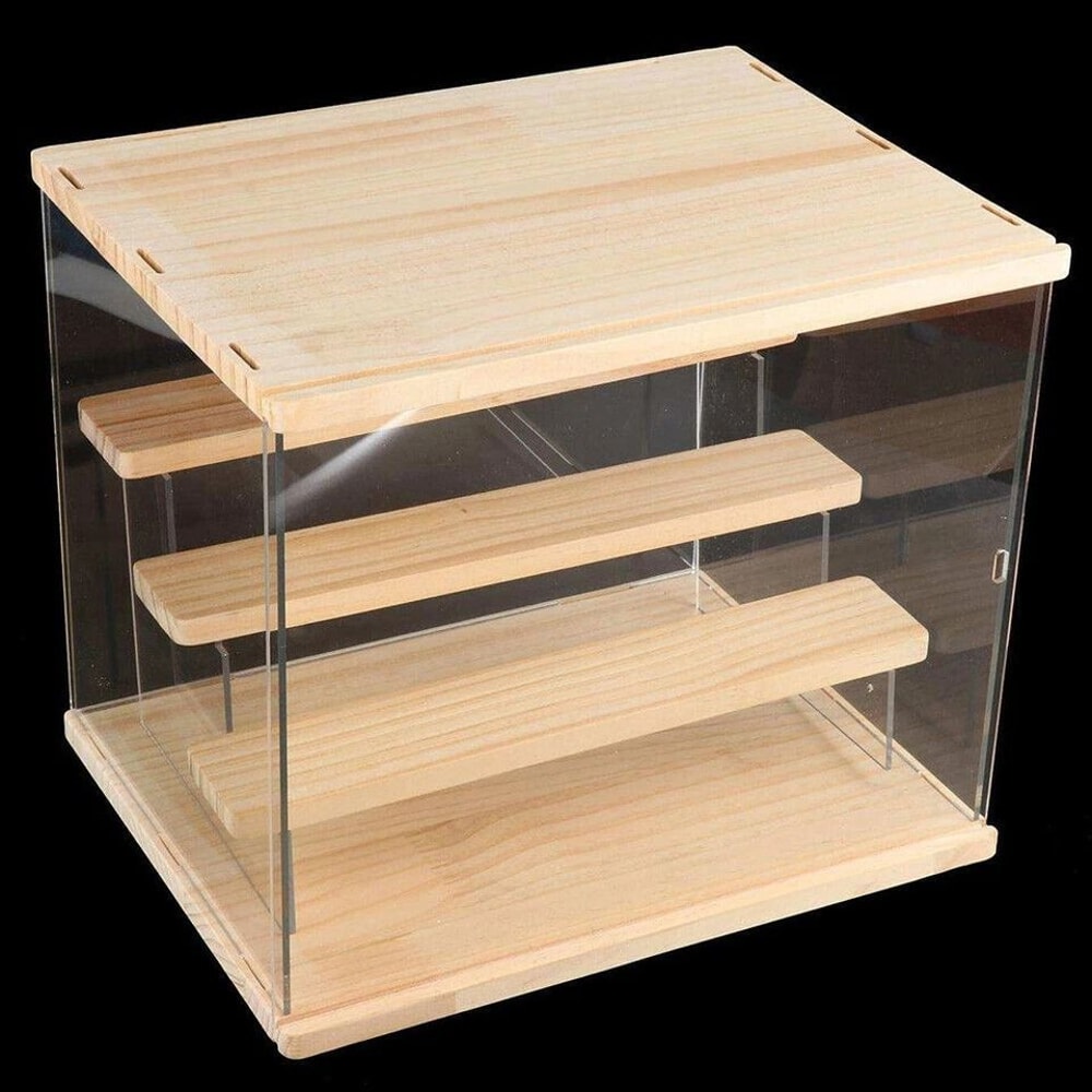 Clear Acrylic Display Case Countertop Dustproof Showcase Organizer Stand 5