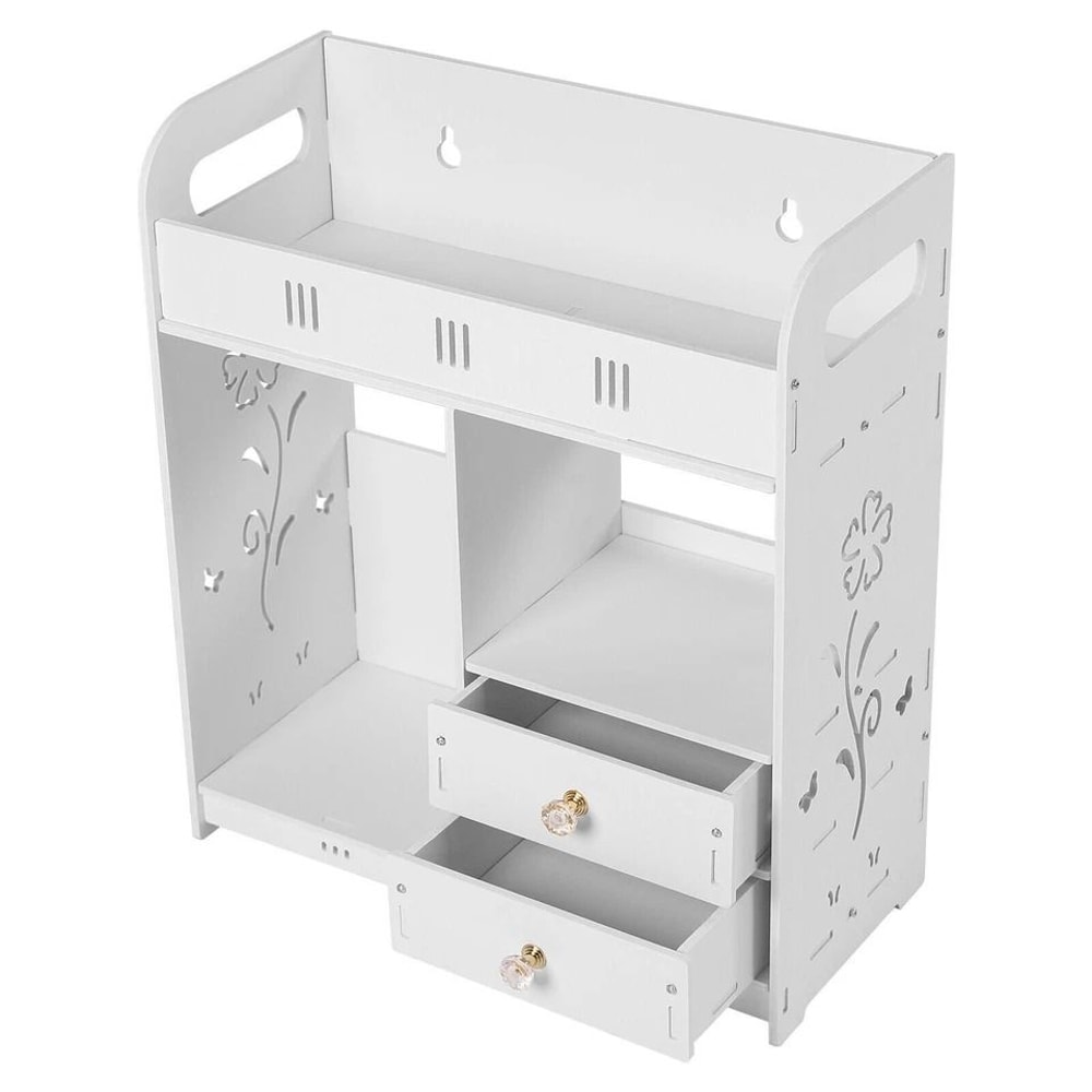 White Bathroom Wall Cabinet Medicine Cabinet Storage Organizer 7