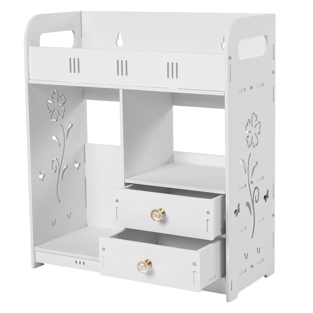 White Bathroom Wall Cabinet Medicine Cabinet Storage Organizer 8