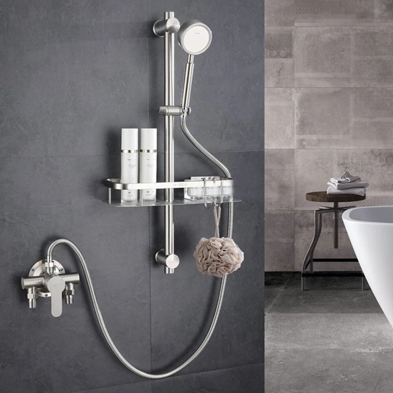 Wall Mount Shower Faucet Hot Cold Bath Mixer Tap 2