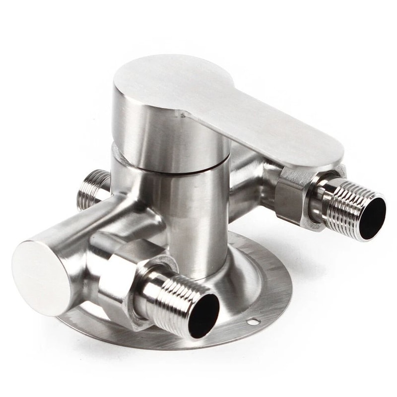 Wall Mount Shower Faucet Hot Cold Bath Mixer Tap 3