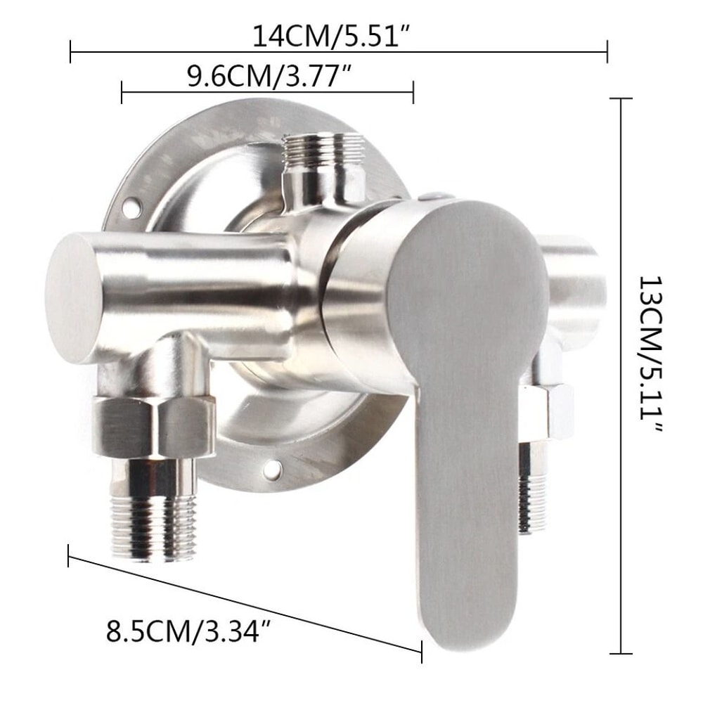 Wall Mount Shower Faucet Hot Cold Bath Mixer Tap 5