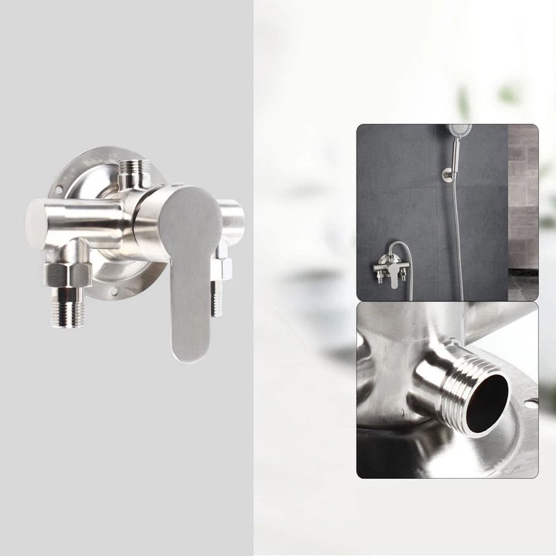 Wall Mount Shower Faucet Hot Cold Bath Mixer Tap 6