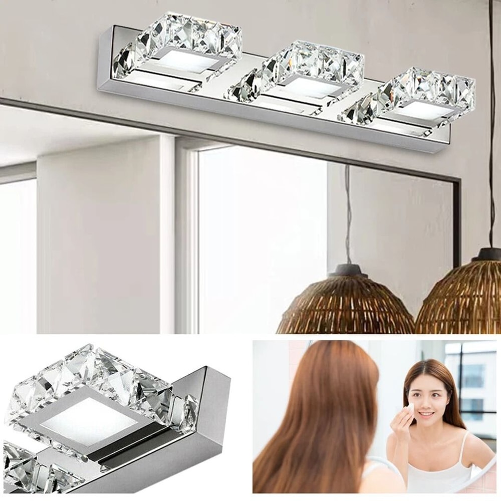 Modern Light LED Crystal Bathroom Vanity Light For Mirror Front Wall Lighting 9