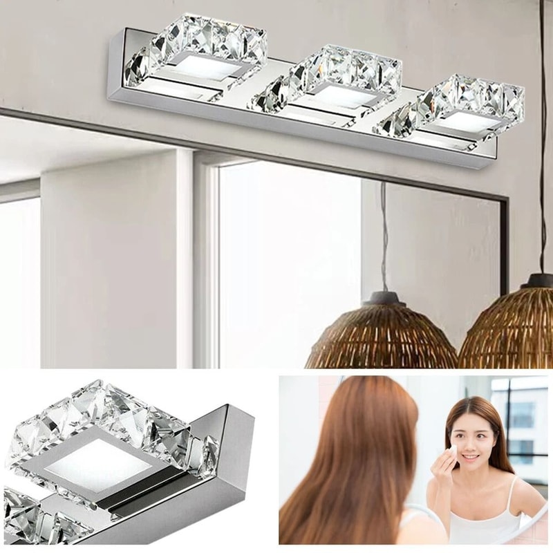 Modern Light LED Crystal Bathroom Vanity Light For Mirror Front Wall Lighting 9