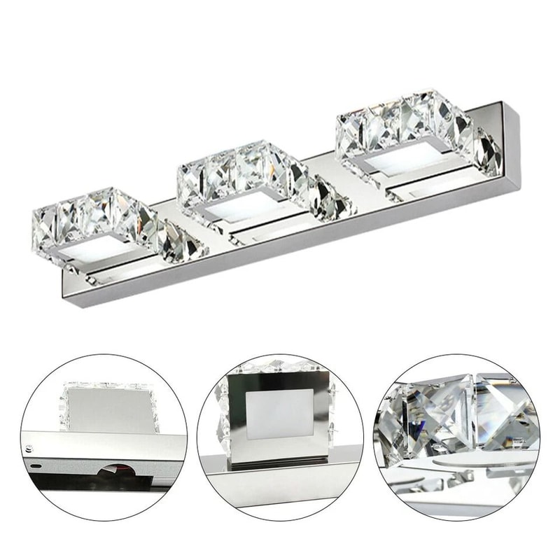Modern Light LED Crystal Bathroom Vanity Light For Mirror Front Wall Lighting 4