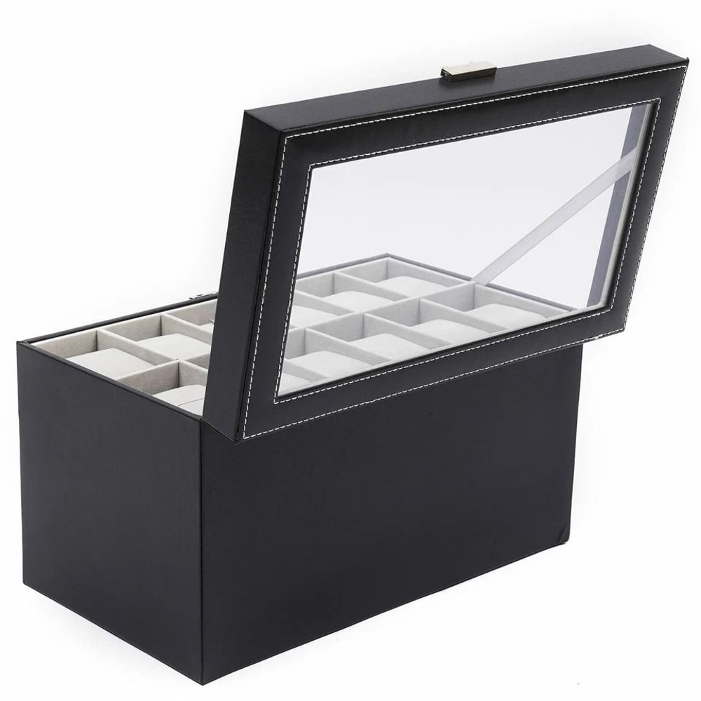 Slot Watch Box Display Case And Jewelry Organizer 5