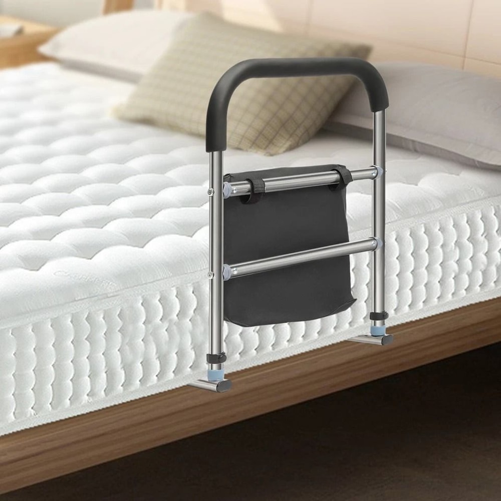 Stainless Steel Bed Rails For Seniors With Foam Grip Bed Assist Handle 5