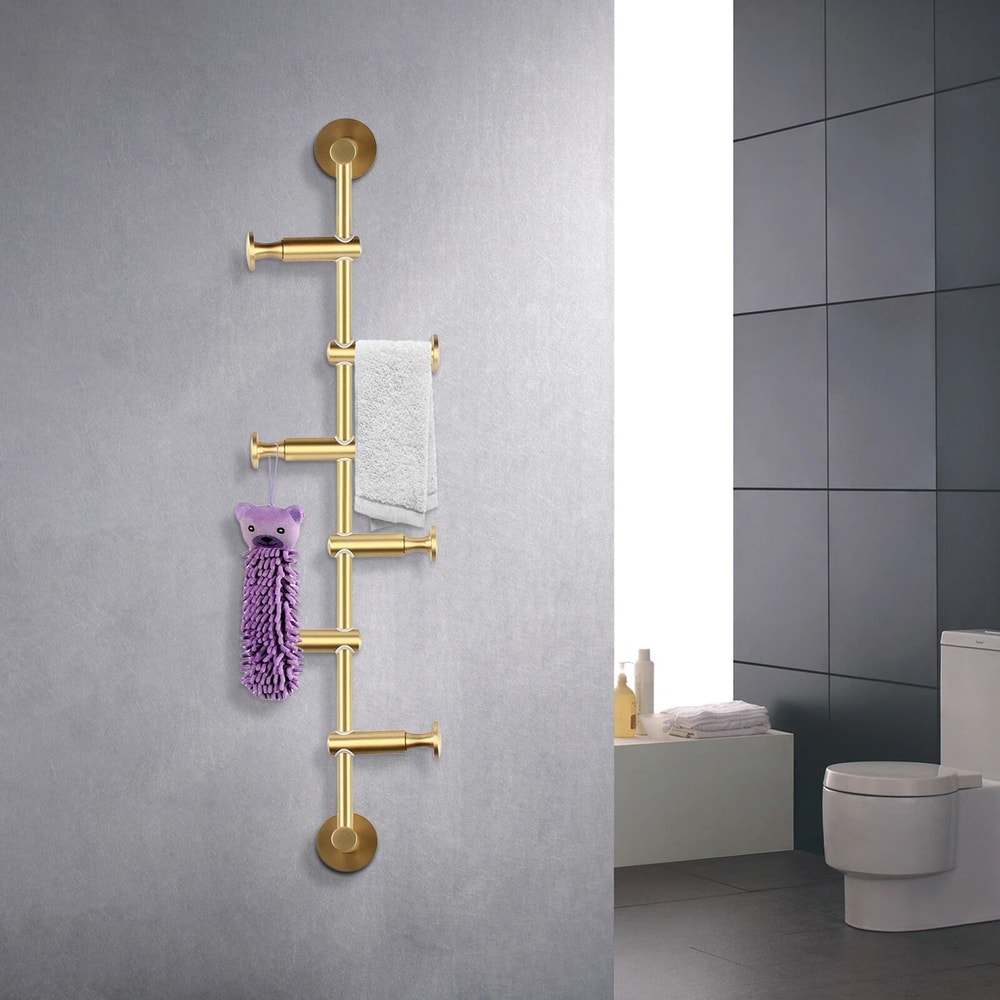 Retro Wall Mounted Coat Rack 6 Hook Hat Rack For Entryway Storage 0