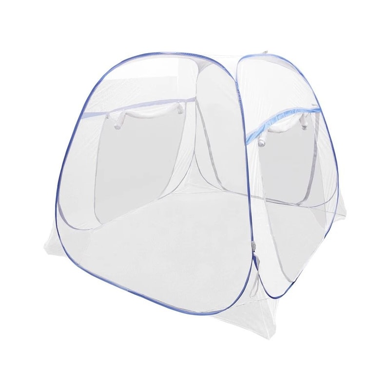 Pop Up Mosquito Net Tent Foldable Bed Canopy With Zipper Door 2