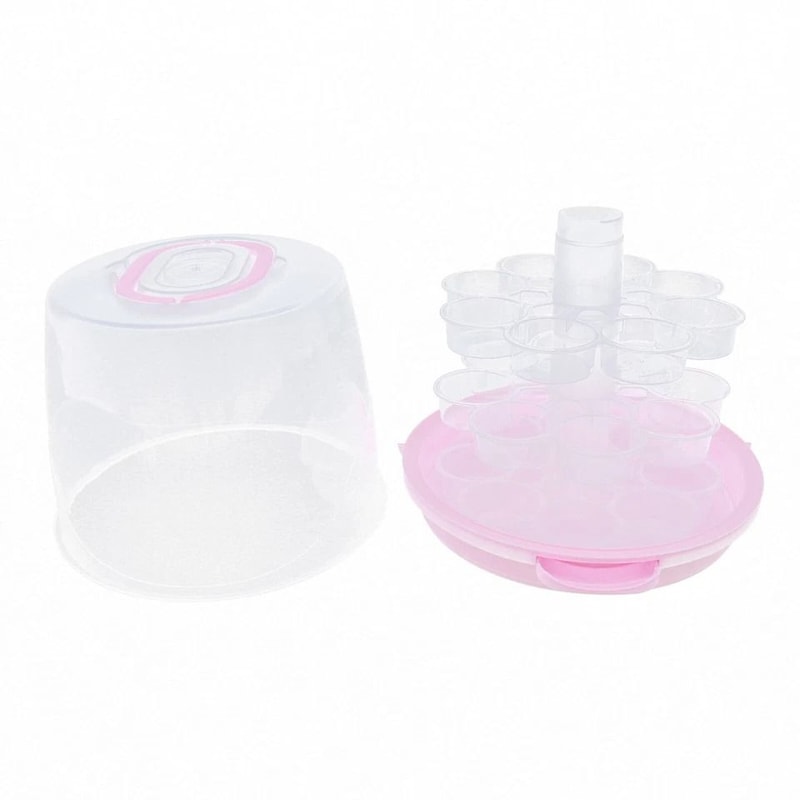Cupcake Carrier With Lid Tier Portable Cake And Dessert Transport Box 2
