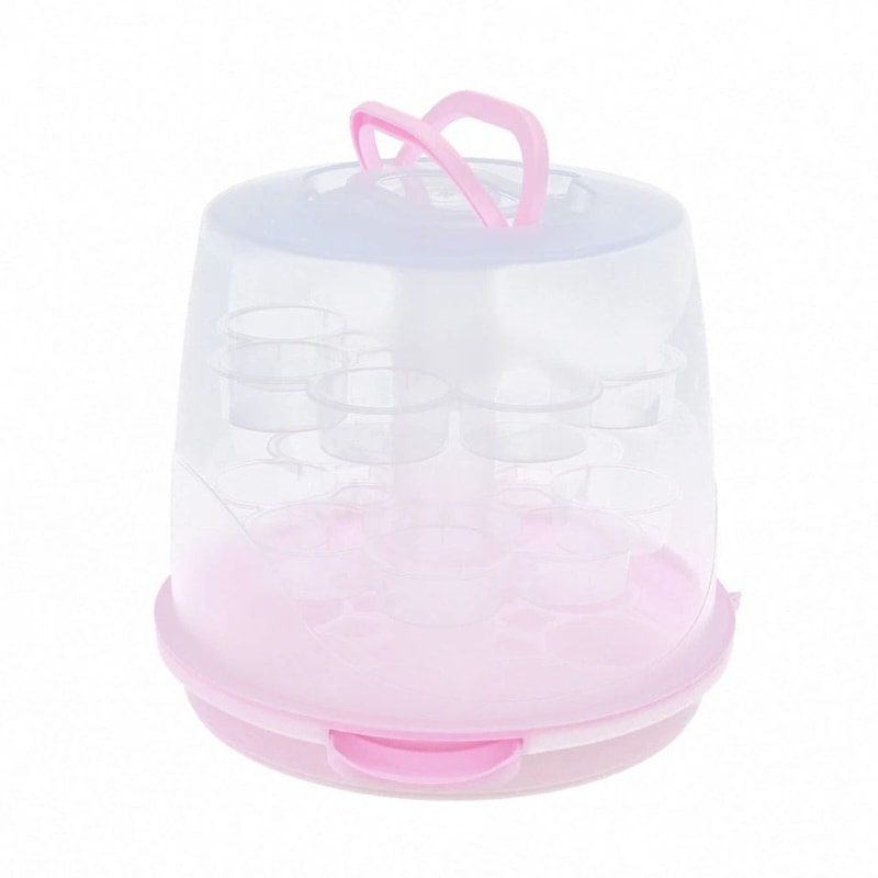 Cupcake Carrier With Lid Tier Portable Cake And Dessert Transport Box 3