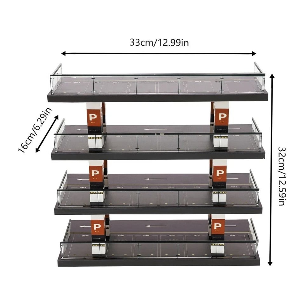 Car Garage Model Parking Lot Diorama For Diecast Display 4