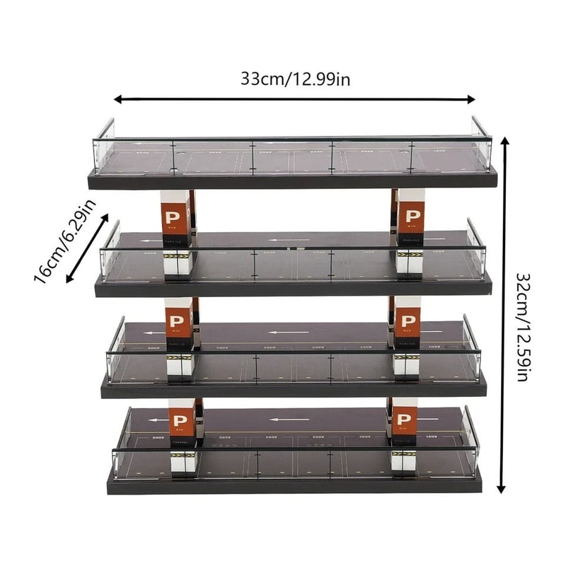 Car Garage Model Parking Lot Diorama For Diecast Display 4
