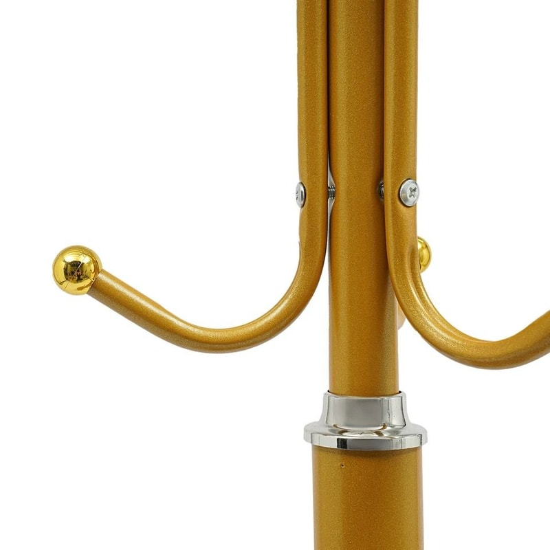 Premium Metal Coat Rack With Storage Basket Freestanding Hat Coat Stand Organizer 2