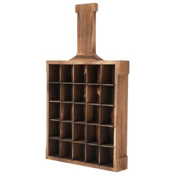 rustic wall mounted wine glass rack & glass storage shelf pine wooden cabinet organizer