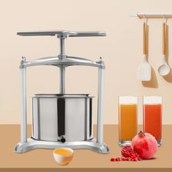 premium stainless steel manual fruit & wine press high yield juice extractor for wine, cider, juice & homebrew
