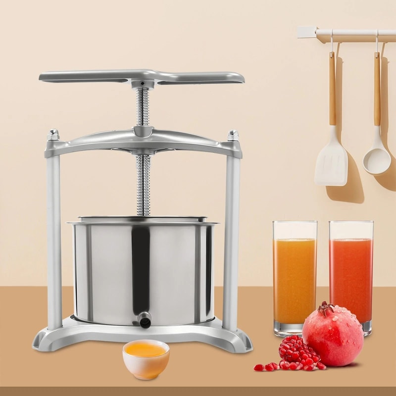 Premium Stainless Steel Manual Fruit Wine Press High Yield Juice Extractor For Wine Cider Juice H 0