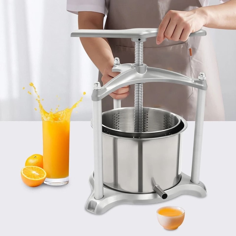 Premium Stainless Steel Manual Fruit Wine Press High Yield Juice Extractor For Wine Cider Juice H 5