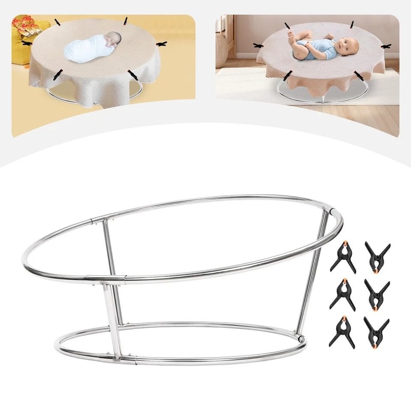 Professional Newborn Photography Stand Stainless Steel Photo Stand For Baby Photo Shoot Portable E
