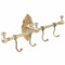 Vintage Brass Wall Mounted Towel Shelf Towel Bar Rack With Hooks 2