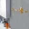 Vintage Brass Wall Mounted Towel Shelf Towel Bar Rack With Hooks 4
