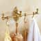 Vintage Brass Wall Mounted Towel Shelf Towel Bar Rack With Hooks 7