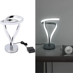 modern led spiral table lamp stylish curved led bedside desk light