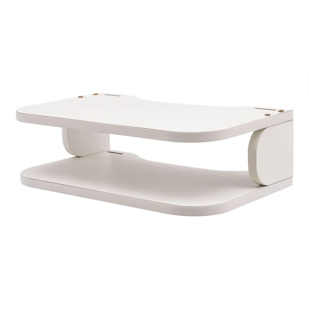 Modern White Floating Shelf For TV Components Settop Box Storage Rack 3