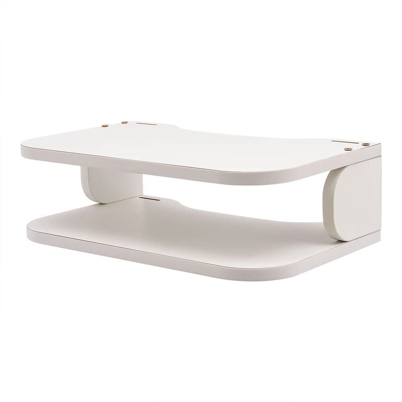 Modern White Floating Shelf For TV Components Settop Box Storage Rack 3
