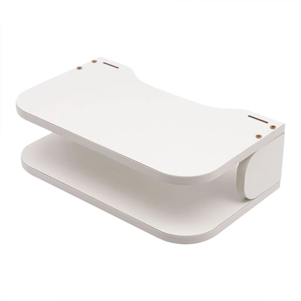 Modern White Floating Shelf For TV Components Settop Box Storage Rack 5