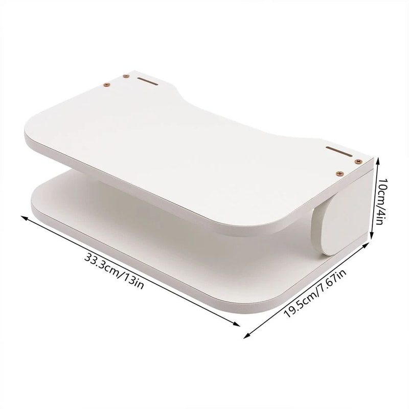 Modern White Floating Shelf For TV Components Settop Box Storage Rack 7