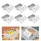 Premium Stainless Steel Food Storage Trays With Lids Stackable Set 1